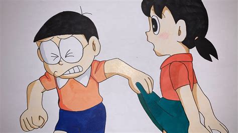 Speed Drawing Doraemon Nobitanoby And Shizuka Chansue Skirt
