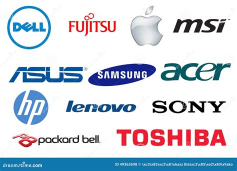 Brand Laptops Logos Editorial Stock Photo Illustration Of Dell 49363698