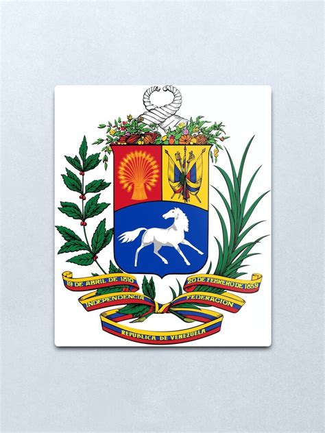 Coat Of Arms Of Venezuela 1954 2006 Metal Print For Sale By Abbeyz71