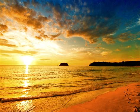 Sunset Sea Beach Wallpapers in jpg format for free download