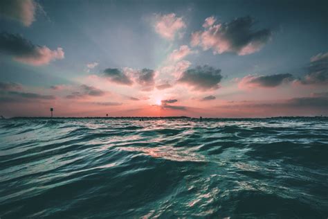 Gambar Pantai Laut Air Lautan Horison Awan Langit Matahari