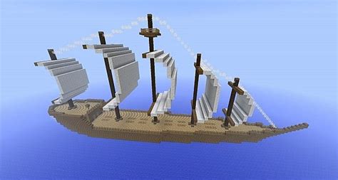 Giant Sail Boat Minecraft Map