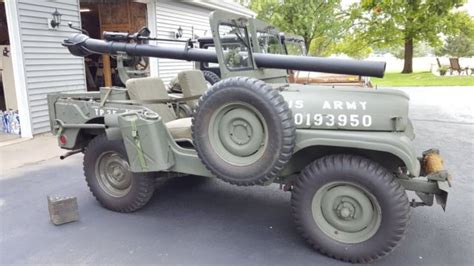 Willys Mdm38a1c Jeep With M27a1 Recoilless Rifle And Willys Mdm38a1c