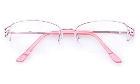 Vista First Stainless Steel Womens Oval Semi Rimless Optical Glasses