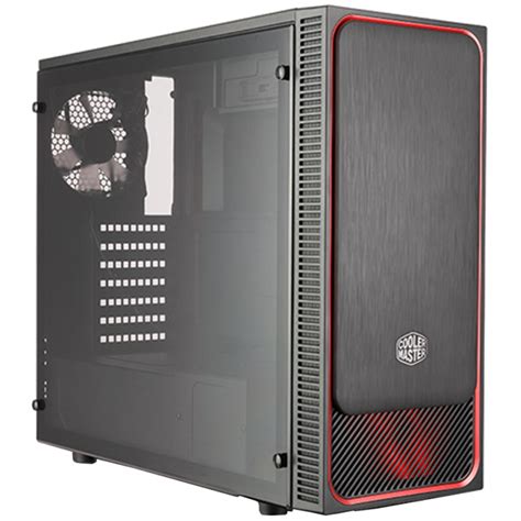 157mm yüksekliğindeki cpu soğutucuları, 399mm uzunluğundaki grafik kartlarını ve 220mm uzunluğundaki güç kaynaklarını destekler. Boitier Gamer Cooler Master MasterBox E500L Rouge avec fenêtre