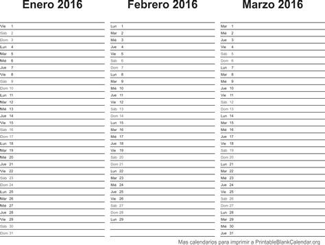 Calendario 2016 Para Imprimir Calendarios Para Imprimir