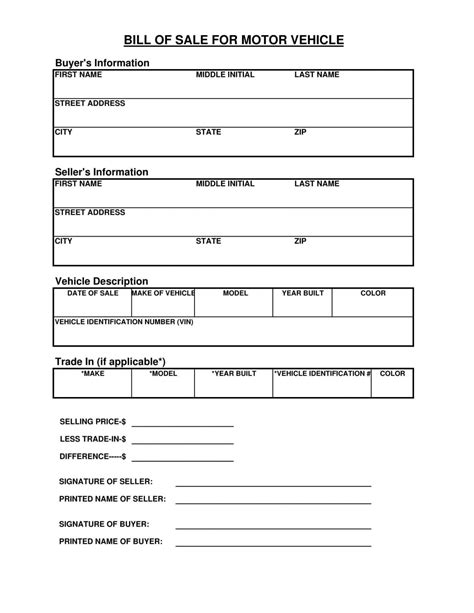 Free Fillable Tennessee Vehicle Bill Of Sale Form ⇒ Pdf Templates