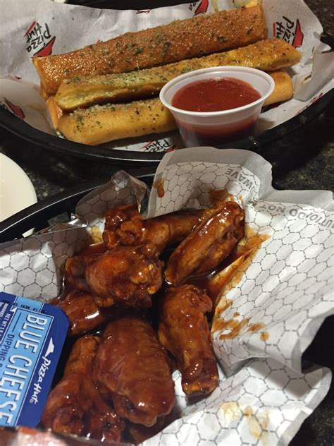 Hut Lovers Bread Sticks And Honey Bbq Traditional Wings Yelp