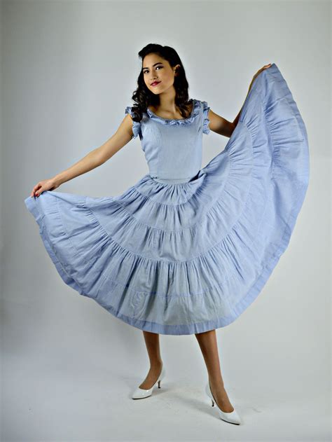 Hold Louise Blue Gingham Dress Vintage Spring Dress 1950s Etsy Blue