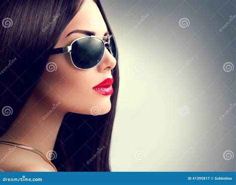 Girl With Sunglasses Brown Hair