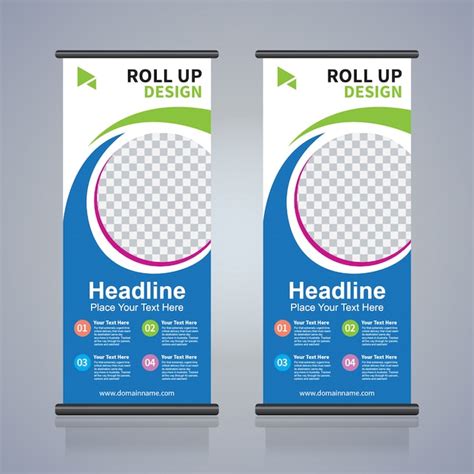 Premium Vector Roll Up Brochure Flyer Banner Design Template
