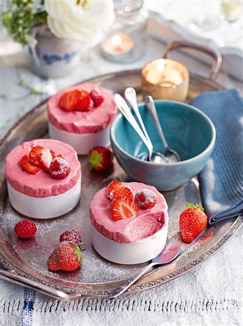 Serve up a tasty treat this summer with our sweetest and most delicious desserts. Iced red berry soufflés | Recipe | Dinner party desserts ...