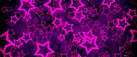 Neon Pink Stars 4k Wallpaper Download