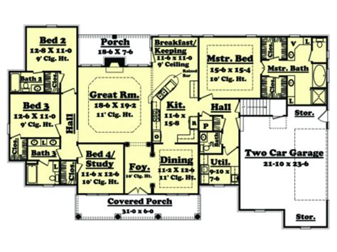 Ranch Plan 2 500 Square Feet 4 Bedrooms 3 5 Bathrooms 041 00022