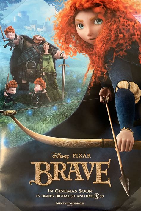 Brave Movie Poster 2 Sided Original Rare 27x40 Kelly Macdonald Disney