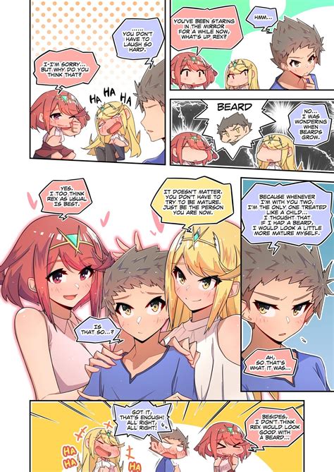 Pyra And Mythra Thinking About Rex With A Beard Rchurchofpyra