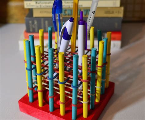 Rubber Band Pencilpen Holder 9 Steps With Pictures