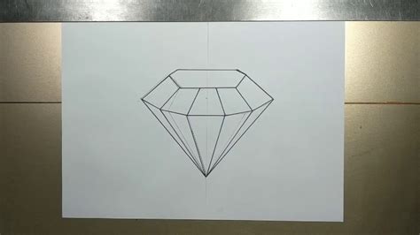 How To Draw Diamond Step By Step Youtube