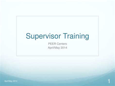 Ppt Supervisor Training Powerpoint Presentation Free Download Id