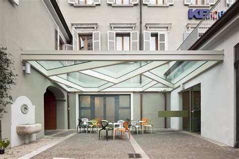 A glass canopy provides an attractive and practical feature to a building. Glass canopy | waltritsch a+u | Archello