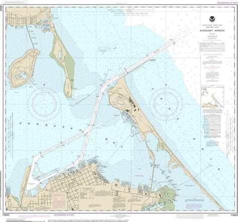 Custom Chart Of Sandusky Harbor 14845 Etsy