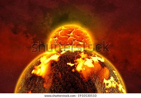 Sun Glowing Outer Space 3d Illustration Stock Illustration 1910530510