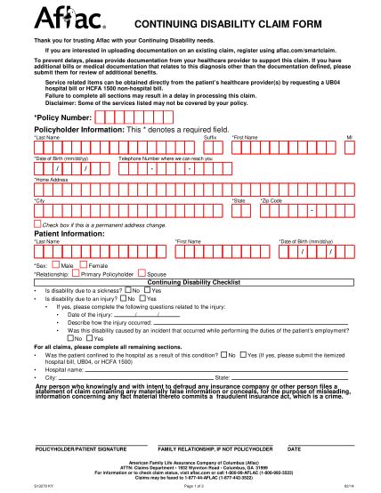 16 Ub 04 Forms Aflac Free To Edit Download And Print