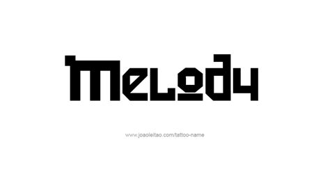 Melody Name Tattoo Designs