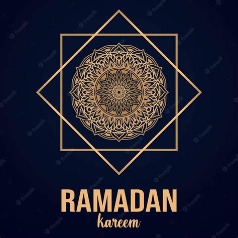 Premium Vector Ramadan Kareem Greeting Card Design With Mandala Template