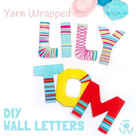 Yarn Wrapped Diy Wall Letters Kids Craft Room