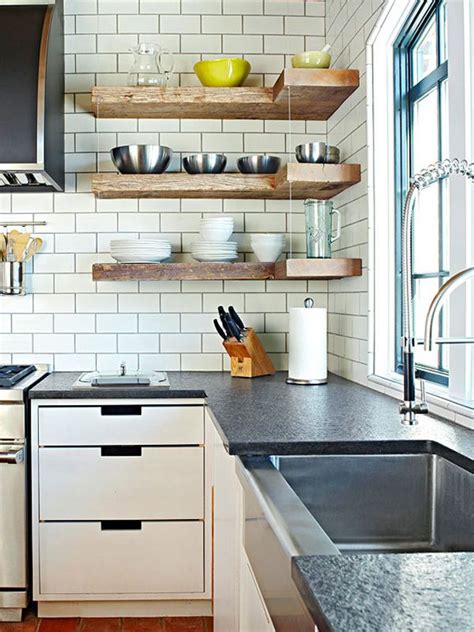 47 Absolutely Brilliant Subway Tile Kitchen Ideas Floating Shelves