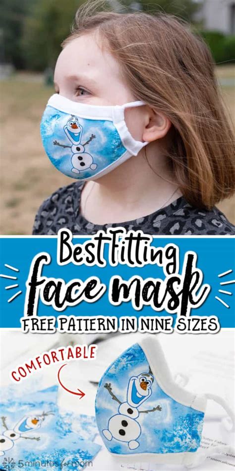 Best Fitted Face Mask Pattern Pdf In 9 Sizes 4 Adult And 5 Kids Sizes