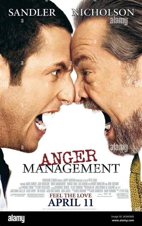 Anger Management 2003 Anger Management Movie Poster Adam Sandler