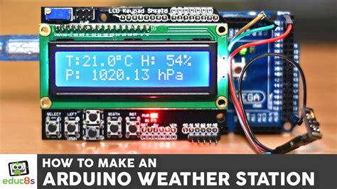 Arduino Project Weather Station With A Bme280 Sensor And An Lcd Screen With Arduino Mega Youtube