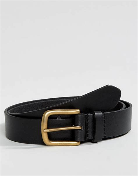 Abercrombie And Fitch Core Leather Belt In Black Asos