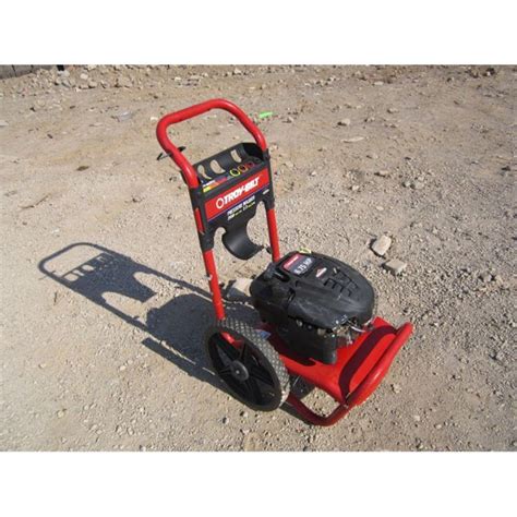 High pressure spray can cause paint chips or other particles to become airborne. Troy-Bilt 020240 Pressure Washer