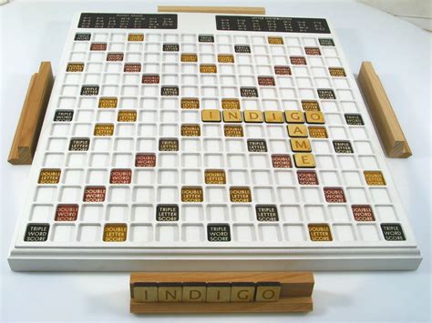 Wooden Scrabble Wood Scrabble Board Games Handmade Scrabble Etsy