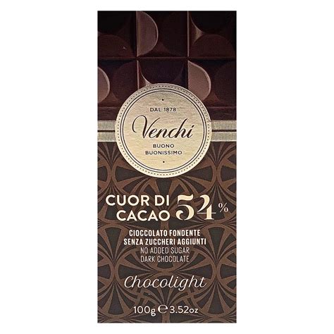 Venchi Italian Dark Chocolate Bar Sugar Free Chocolight Shop Online