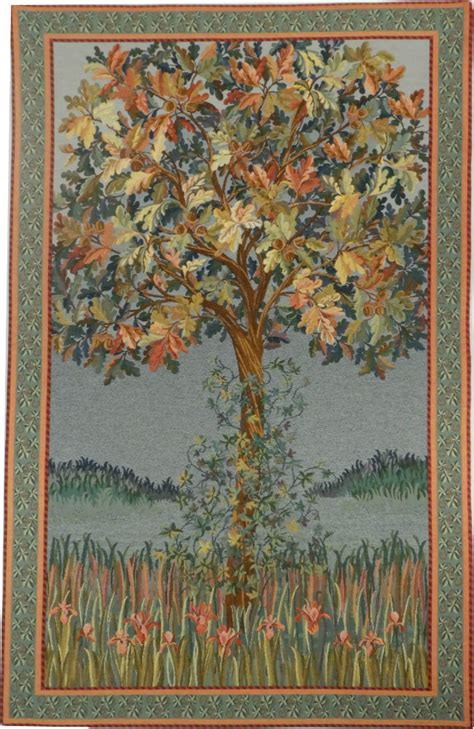 A Tree Of Life Tapestry Contemporary Belgian Wall Tapestries