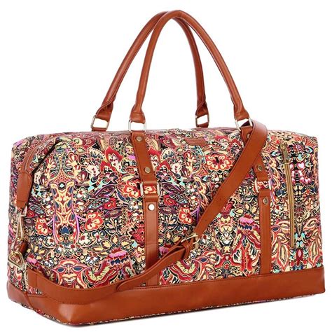 Baosha Oversized Travel Duffel Bag Carry On Weekender Overnight Bag For Women Hb14 Flower