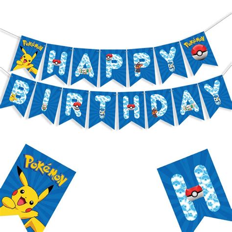 Printable Pokemon Birthday Banner Printable Templates