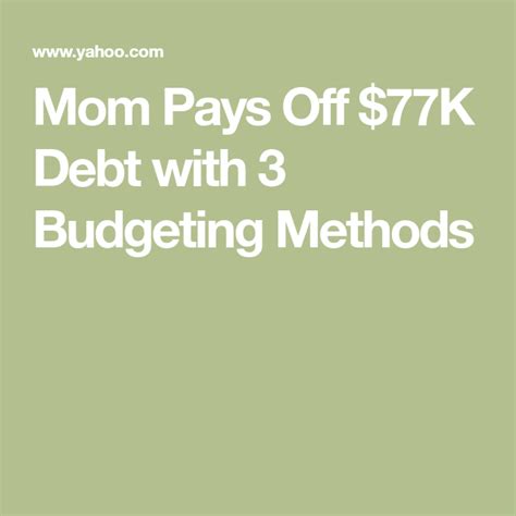 Mom 33 Pays Off 77k Debt Thanks To These 3 Budgeting Methods ‘first