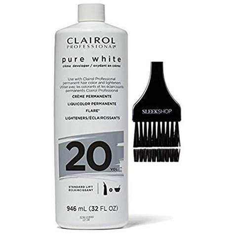 Clairol Pure White Creme Developer Wsleek Tint Brush Haircolor Cream