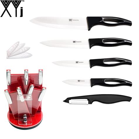 Xyj Sharp White Blade Ceramic Knives Cooking Set 3 Paring 4 Utility 5