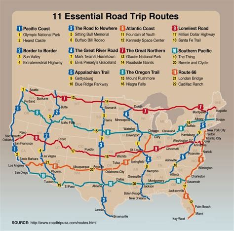 Must Do Road Trips In Us Road Trip Usa Road Trip Routes Summer