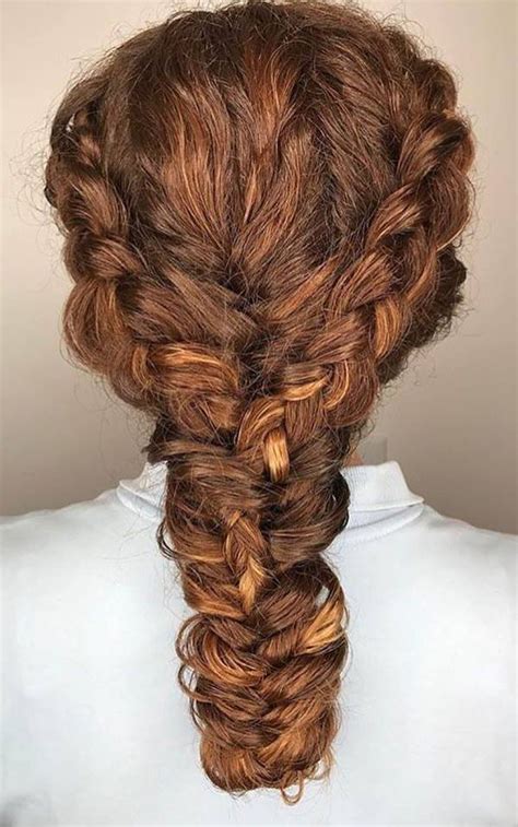 This Gorgeous Dutch Fishtail Braid On Naturally Curly Red Hair Was