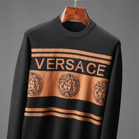 Cheap Versace Sweaters Long Sleeved O Neck For Men 815052 Replica