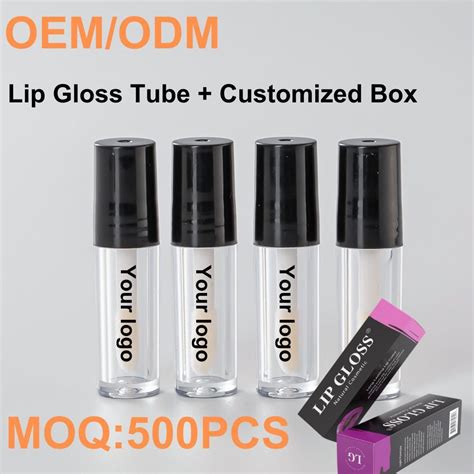 Low Moq Customized Logo 2ml Empty Bottle Lip Gloss Tubes Container