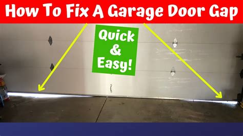 How To Fix Bottom Garage Door Gap Youtube