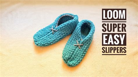 How To Loom Knit A Pair Of Super Easy Slippers Diy Tutorial Youtube